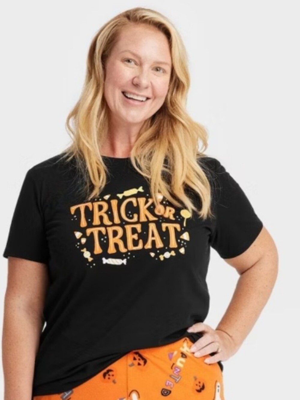 Women's Halloween Matching Family Pajama T-Shirt - Hyde & EEK! Boutique Black M
